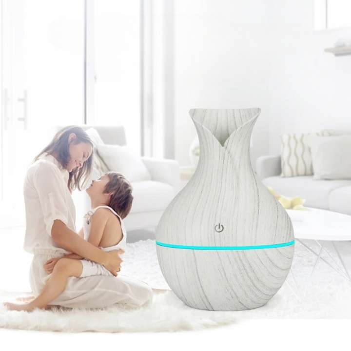 Bærbar luftfugter med 200 ml essentiel olie diffusor