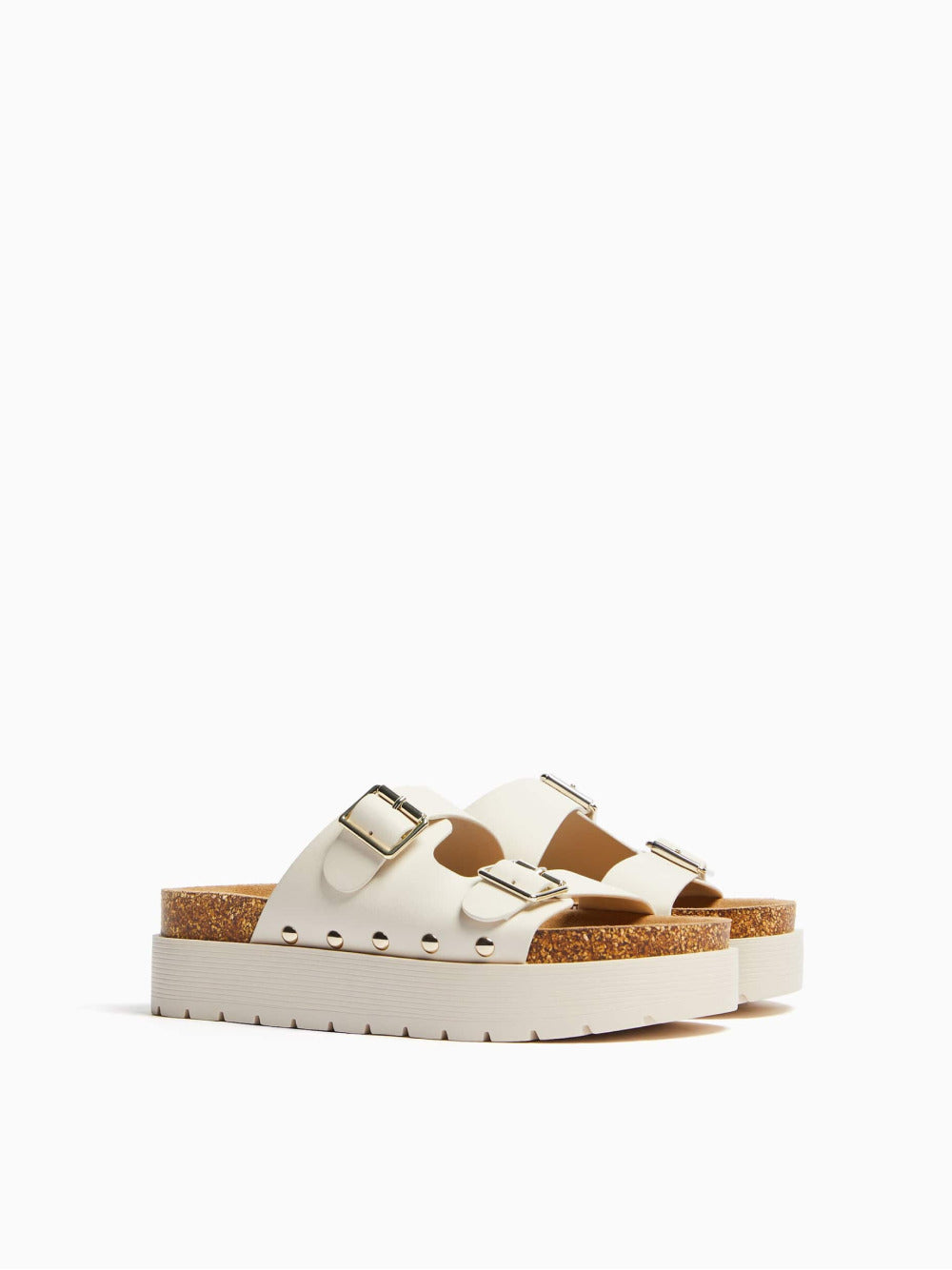 Buckled Plattform Sandalen