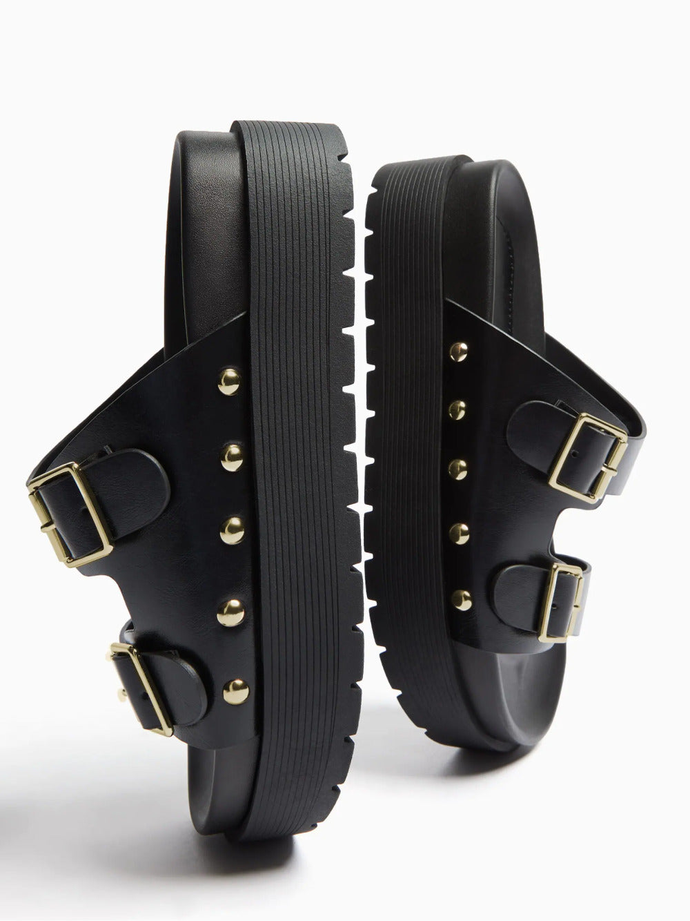 Buckled Plattform Sandalen