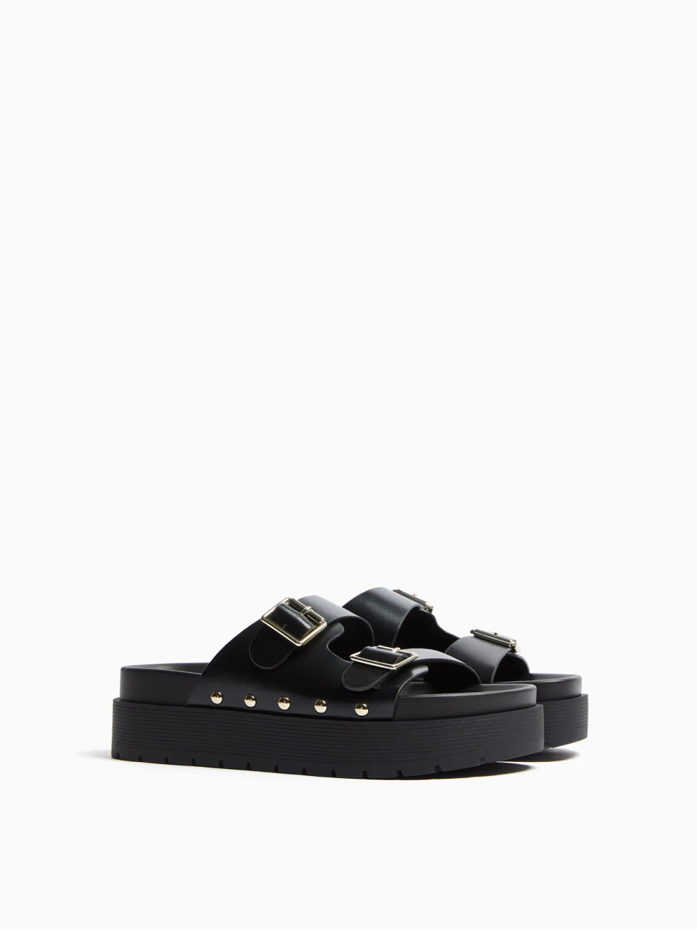 Buckled Plattform Sandalen