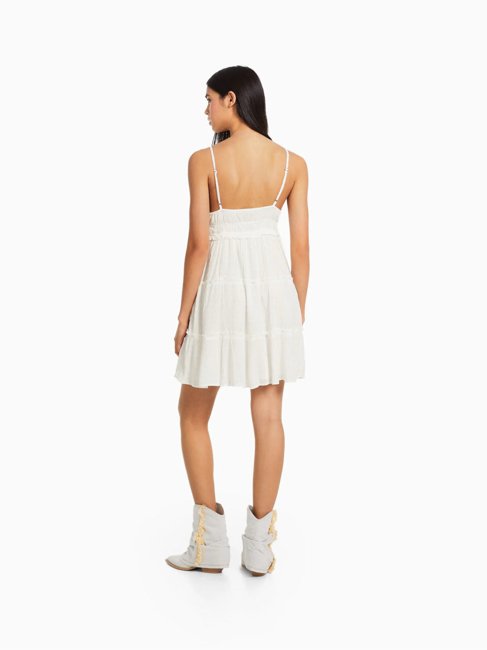 Minikleid mit gerüschten Trägern