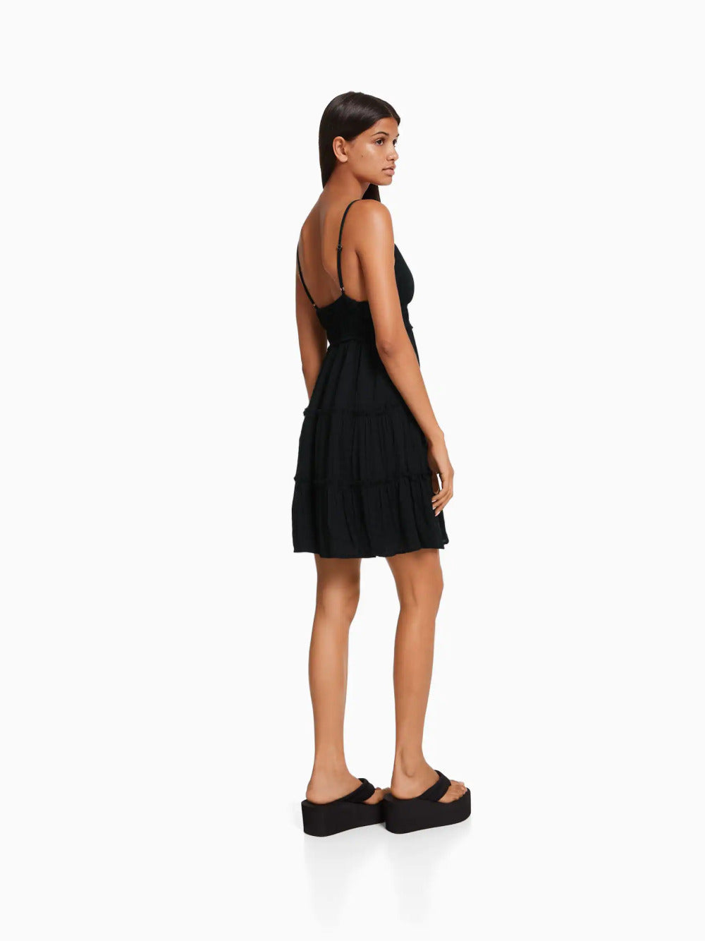 Minikleid mit gerüschten Trägern