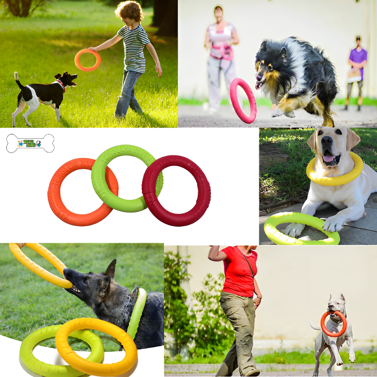 Juguete de disco masticable para perros