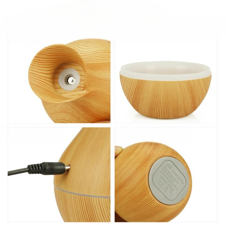 Bærbar luftfugter med 200 ml essentiel olie diffusor